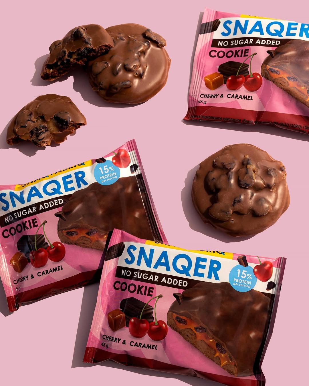 Печенье Snaq Fabriq - Вишня и карамель 45 г