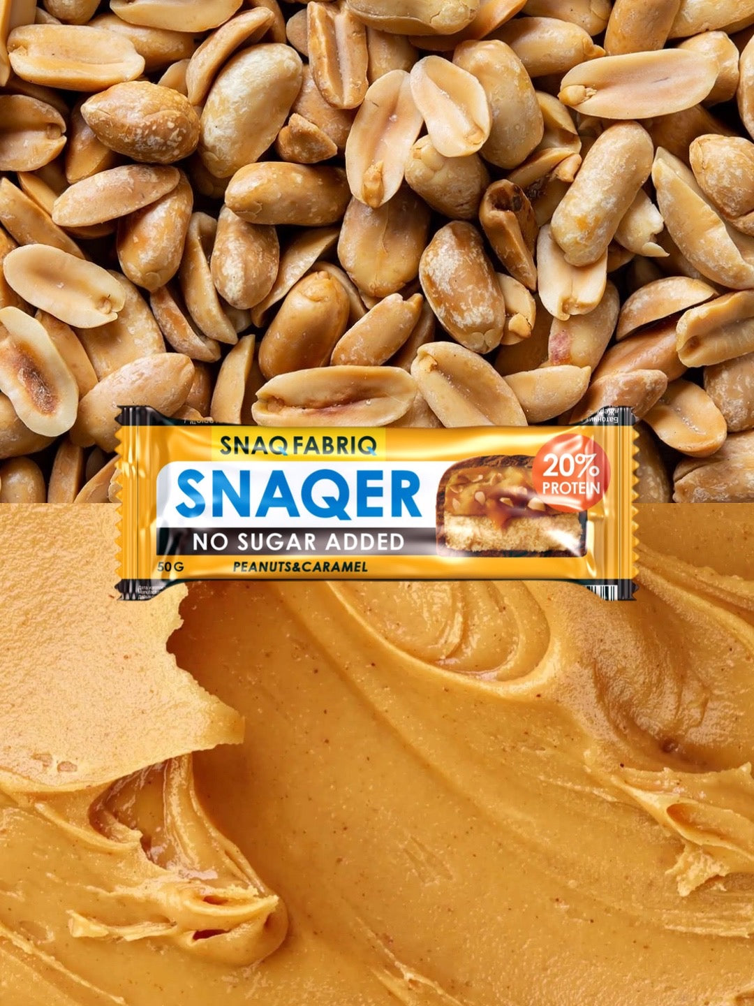 Батончик Snaq Fabriq - Арахис и карамелью 50г