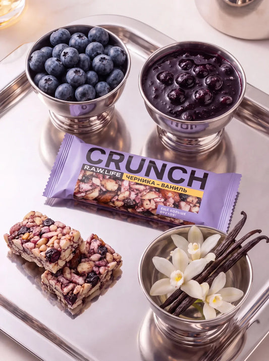 Ореховый батончик "Черника-Ваниль" CRUNCH R.A.W. LIFE - 30 г
