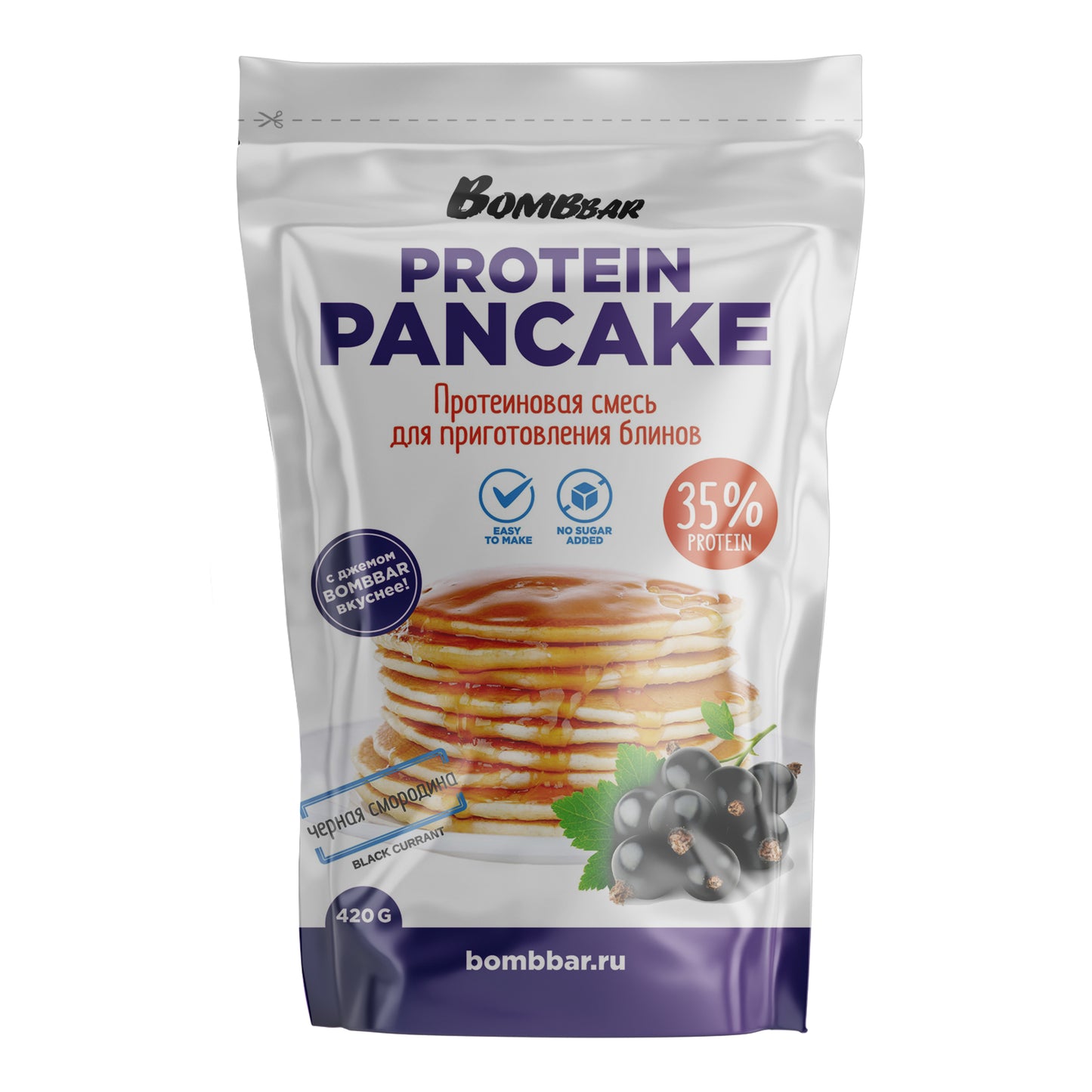 Смесь для приготовления панкейков Bombbar - Панкейки с Черной смородиной 420г