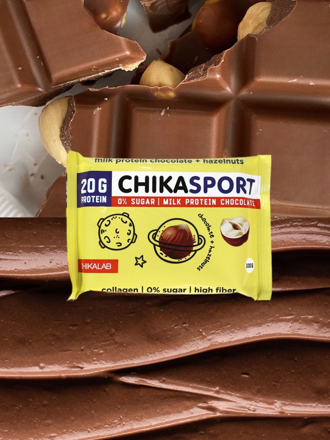 Шоколад Chikalab Молочный с фундуком 100 г