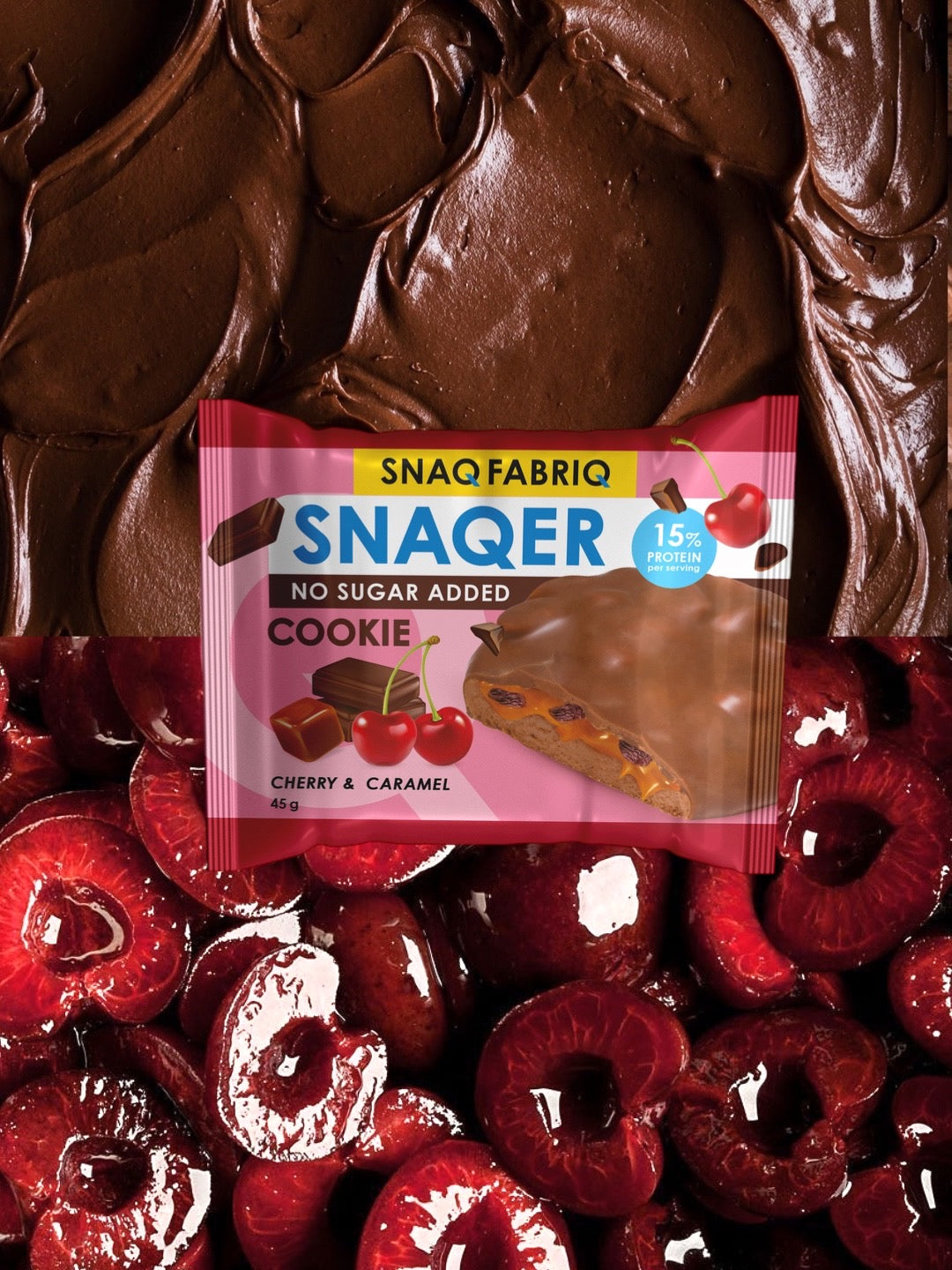 Печенье Snaq Fabriq - Вишня и карамель 45 г
