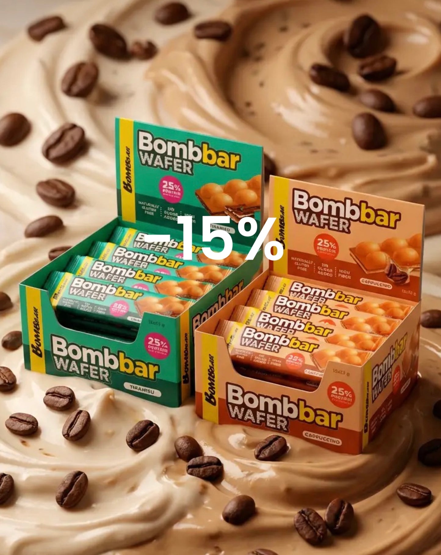 MIX вафельные батончики Капучино & Тирамису - 20 шт