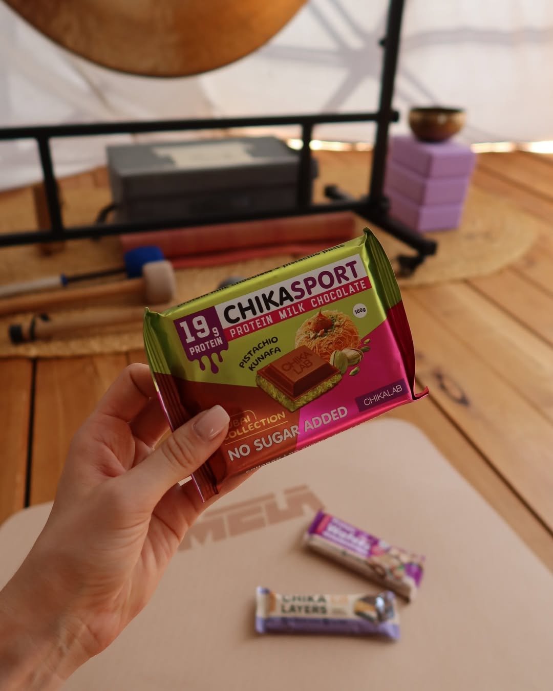 Шоколад Chikalab Dubai с хрустящей фисташковой пастой 100г