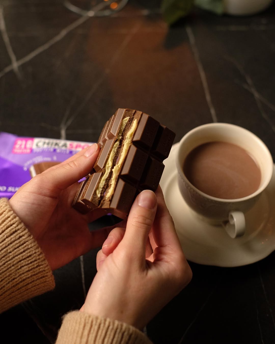 Молочная шоколадка с начинкой Chikalab - Сливочная начинка 100г