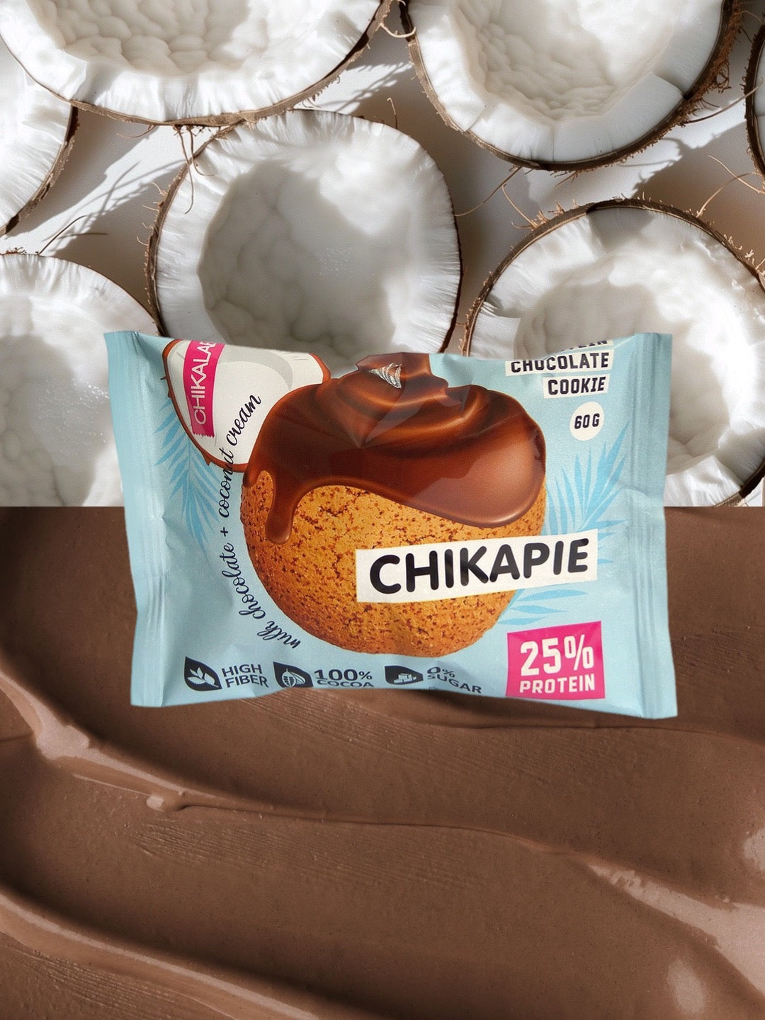 Печенье Chikapie - Кокос в молочном шоколаде 60г