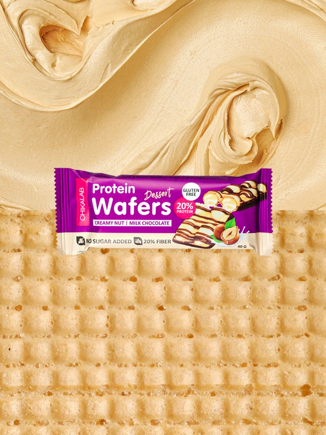 Вафли Chikalab Сливочно-ореховый десерт 40г
