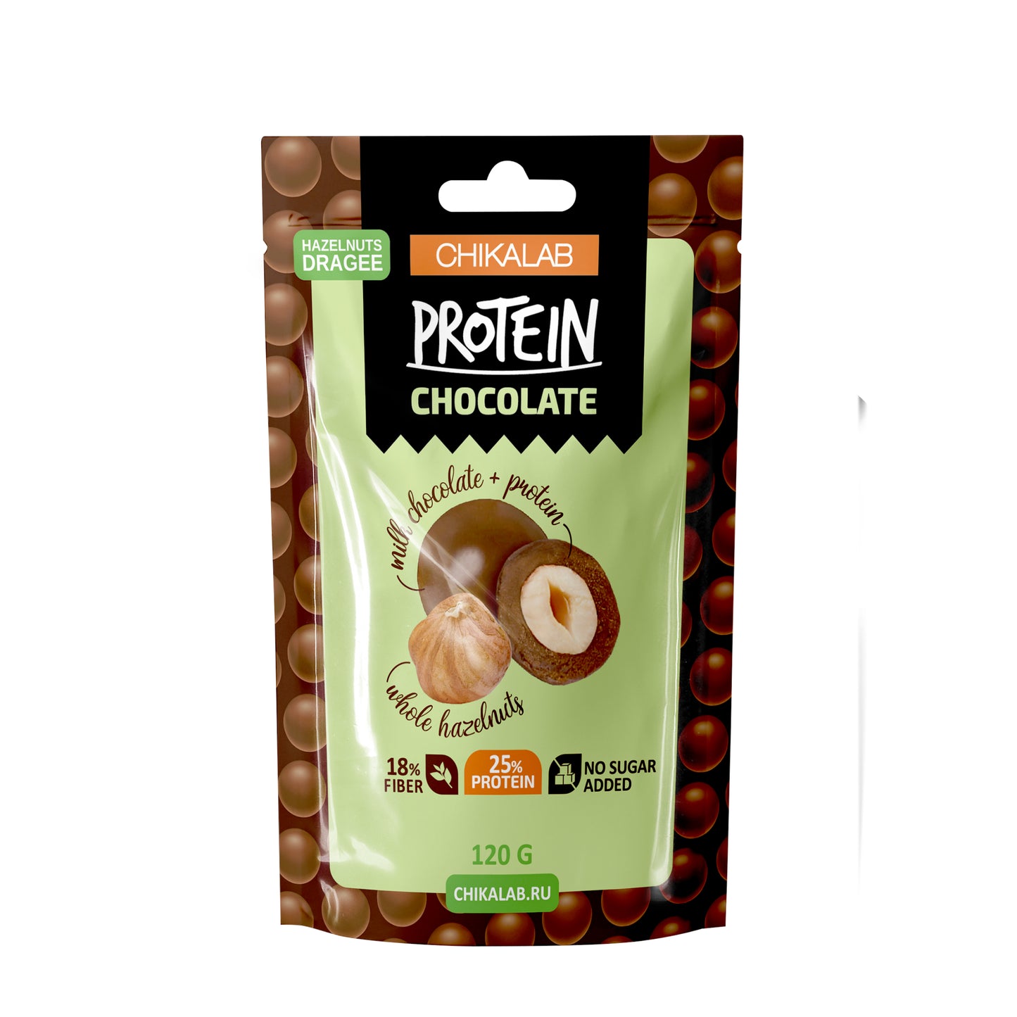 CHIKALAB Драже в молочном шоколаде  - Фундук 120 г