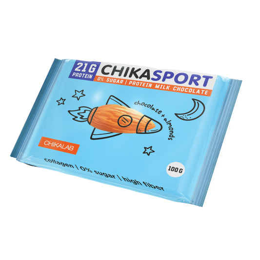 Шоколад Chikalab Молочный с миндалём 100г